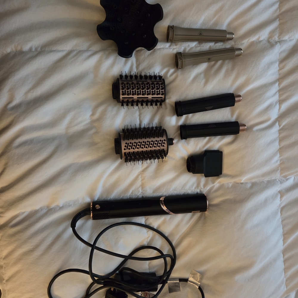 Shark Flexstyle Black an Gold Hair Styling Tool Set With Carrying Case Xtra Acc